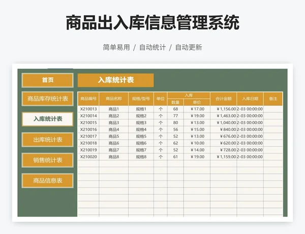 商品出入库信息管理系统