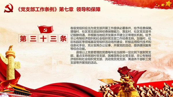党支部工作条例学习解读党课PPT模板