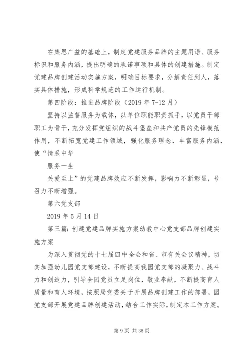 公司党支部党建品牌创建实施方案.docx