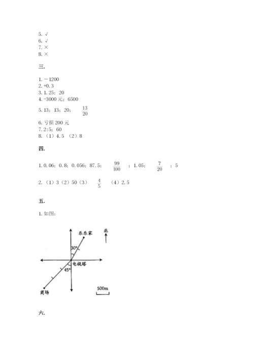 人教版六年级数学小升初试卷（易错题）.docx