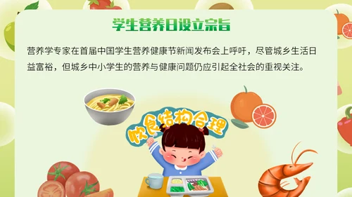 全国学生营养日健康饮食通用PPT模板