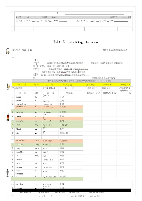 20182019学年沪教牛津版初中英语初一7年级上英语单词含音标