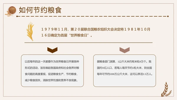 节约粮食精神文明教育宣传PPT模板