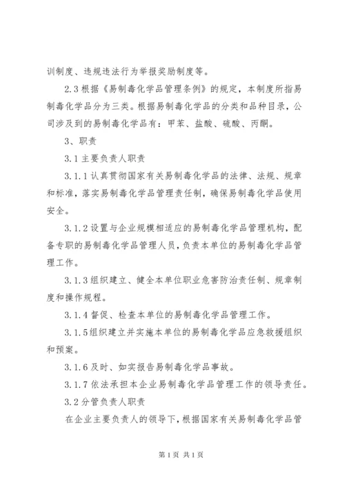 易制毒化学品管理规章制度大全 (5).docx