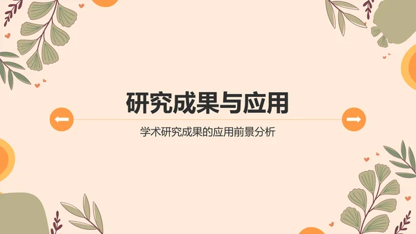 橙色小清新论文答辩PPT模板