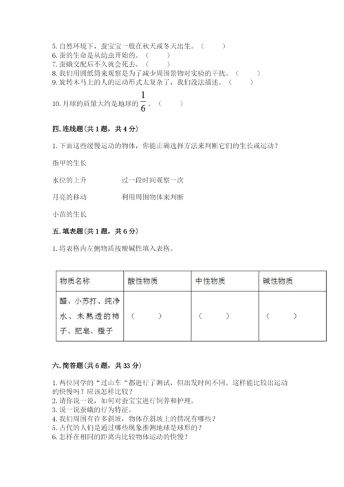 教科版科学三年级下册 期末测试卷精品【综合题】.docx