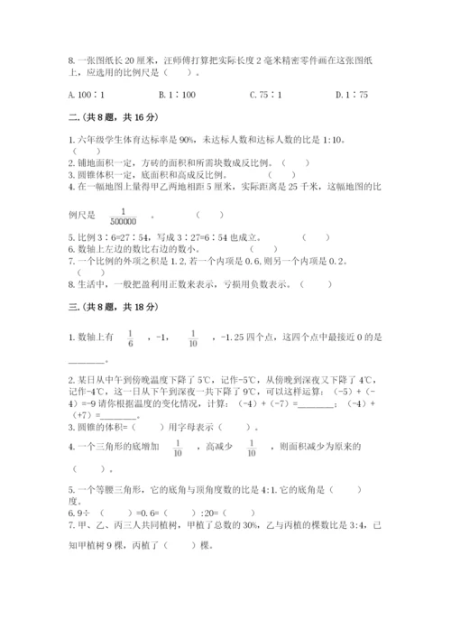 人教版数学六年级下册试题期末模拟检测卷精品【精选题】.docx