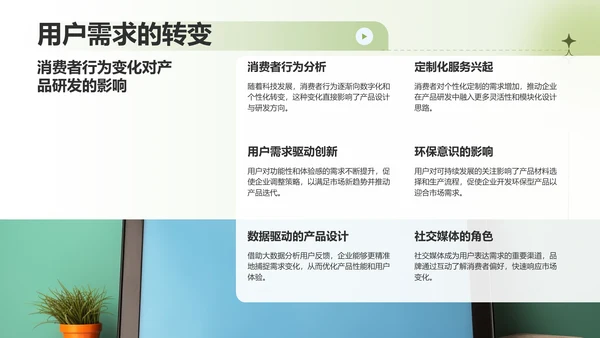 绿色渐变风通用行业产品发布会PPT模板