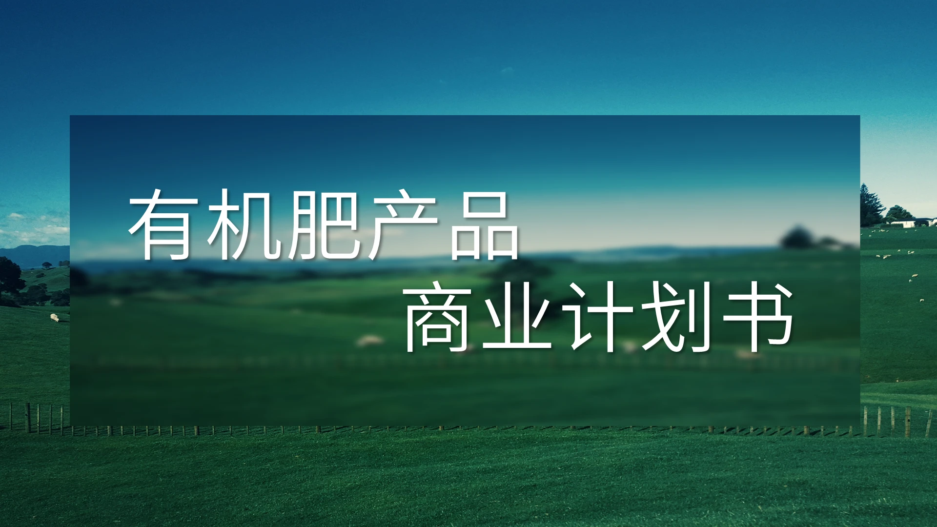 绿色商务农产品介绍商业计划书PPT模板