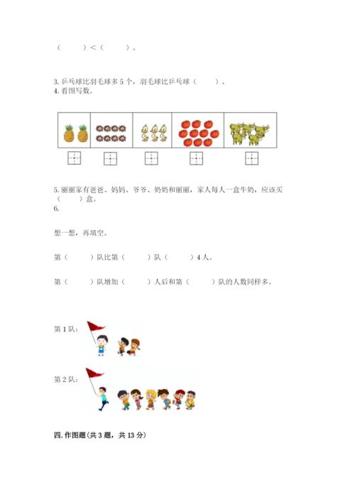 冀教版一年级上册数学第二单元 10以内数的认识 测试卷（易错题）.docx