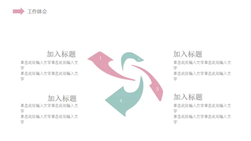 小清新粉色花草通用PPT模板