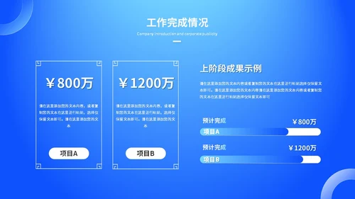 蓝色渐变科技风工作总结工作汇报ppt模板