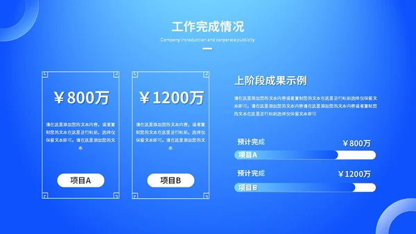 蓝色渐变科技风工作总结工作汇报ppt模板
