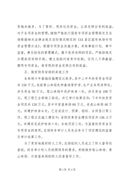 林场总场财务审计科XX年工作总结XX年工作计划.docx