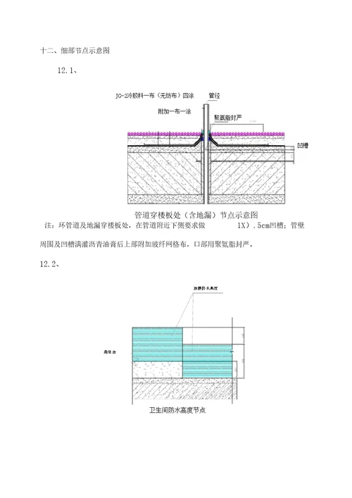 北航厕浴间防水施工方案