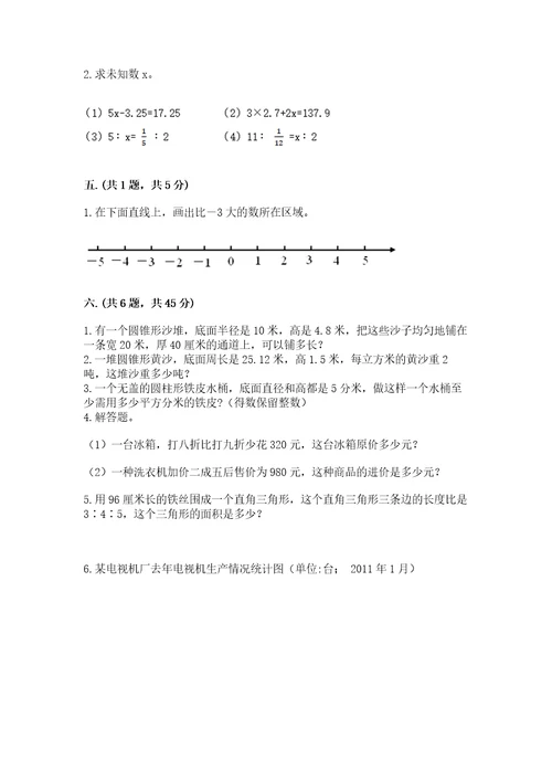 冀教版小升初数学模拟试题及参考答案夺分金卷