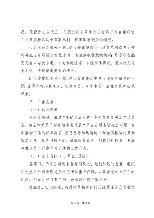 违纪违法问题专项整治方案2.docx