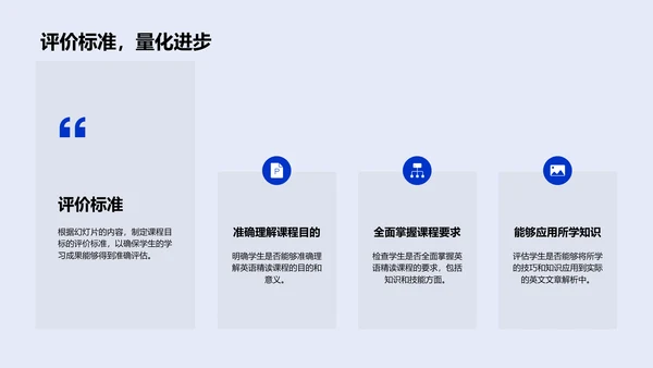 英文精读教学讲解PPT模板