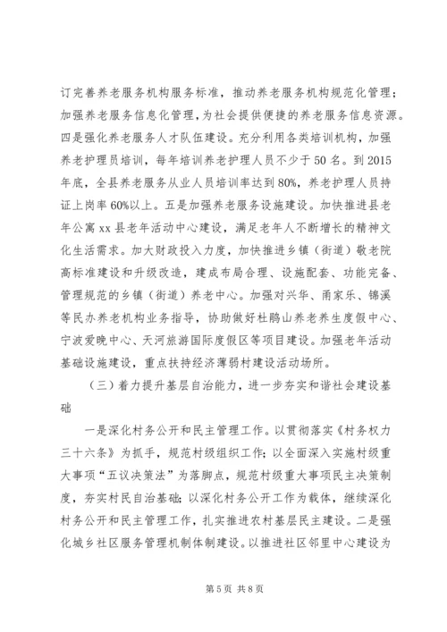 县民政局年度工作报告.docx