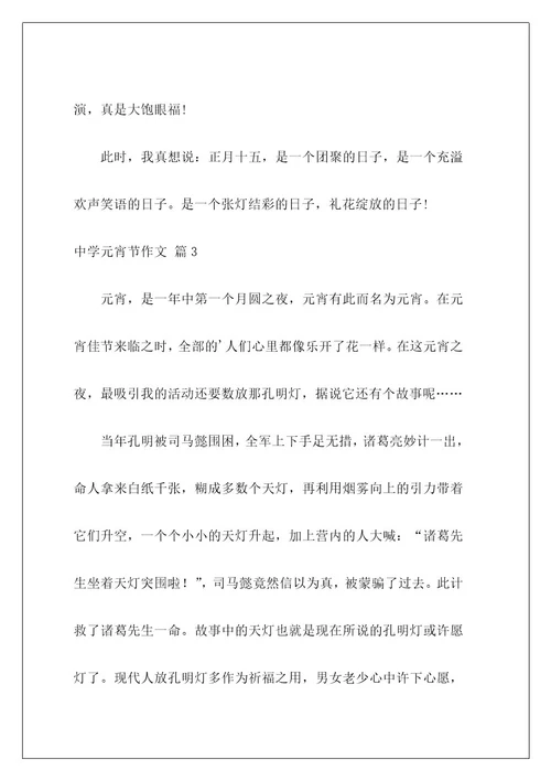 高中元宵节作文178