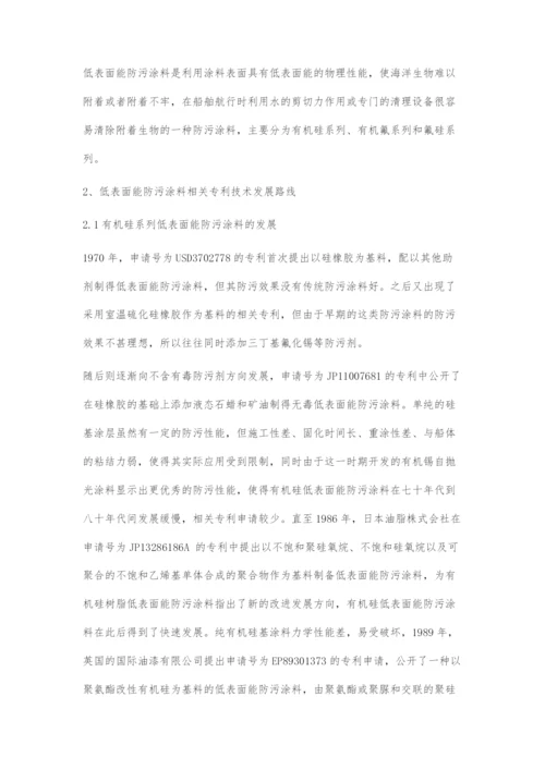 低表面能防污涂料专利技术综述.docx