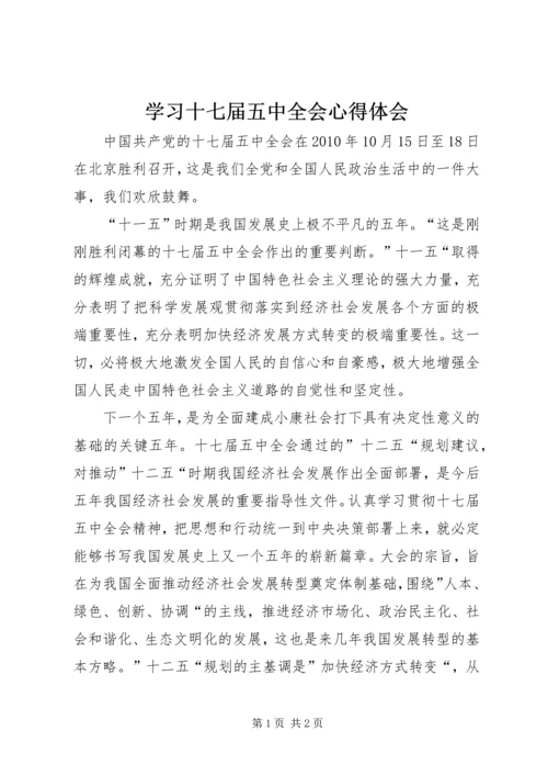 学习十七届五中全会心得体会 (9).docx