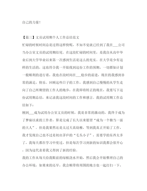 精编之试用期个人工作总结范文.docx
