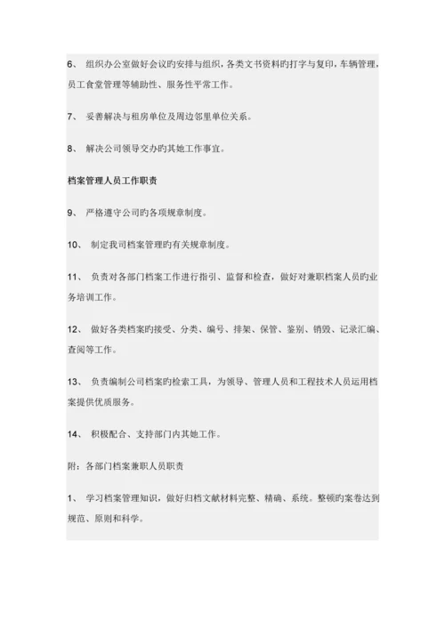 房地产公司办公室岗位基本职责说明.docx