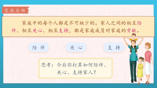 人教部编版道德与法治四上6. 《我的家庭贡献与责任》 第一课时 课件+课堂练习