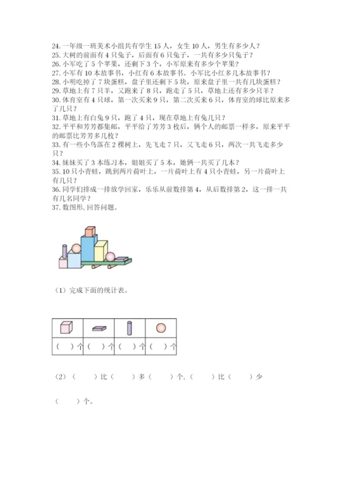 小学一年级数学应用题大全附答案【精练】.docx