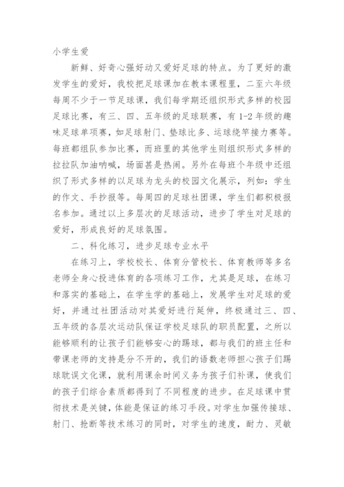 小学足球训练总结.docx