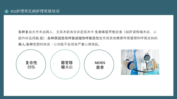 ICU护理常见病护理常规培训动态PPT模板