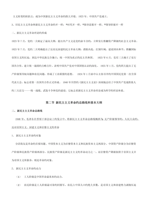 2023年自考毛特论复习资料.docx