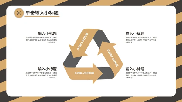 黄色工作总结PPT模板