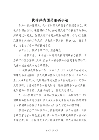 优秀共青团员主要事迹 (7).docx