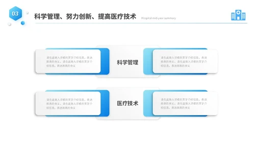 蓝色商务微粒体风医院年中总结医学医疗年中工作总结ppt模板