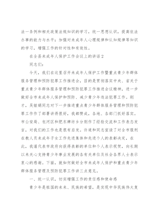 在全县未成年人保护工作会议上的讲话经典范文3篇.docx