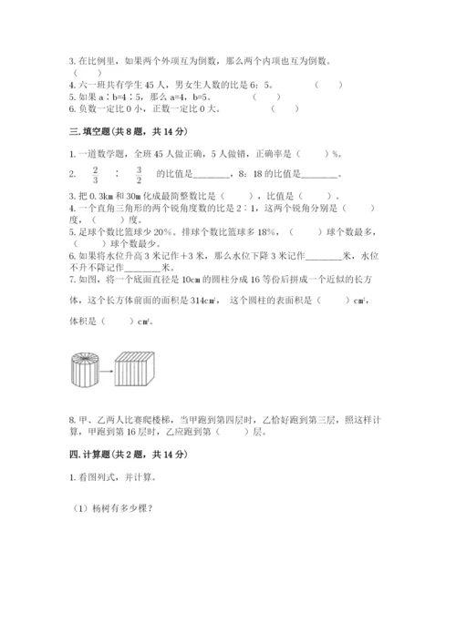 钦州市小升初数学测试卷精品.docx