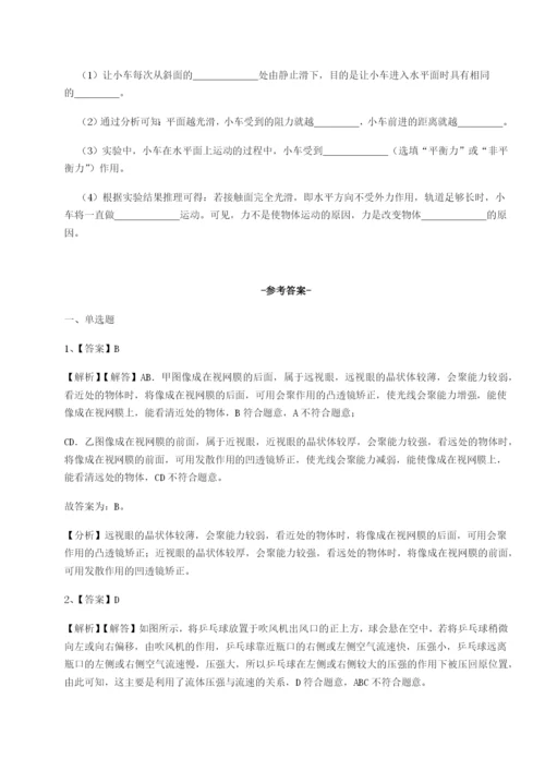 广东深圳市高级中学物理八年级下册期末考试专题练习B卷（解析版）.docx