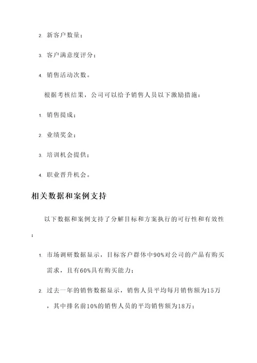 销售人员目标分解方案