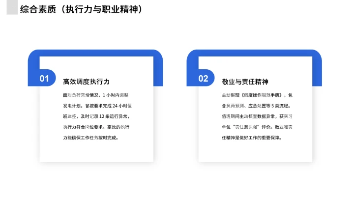 蓝色商务电气工程和自动化专业大学生求职个人能力综合展示职业生涯规划通用PPT模版