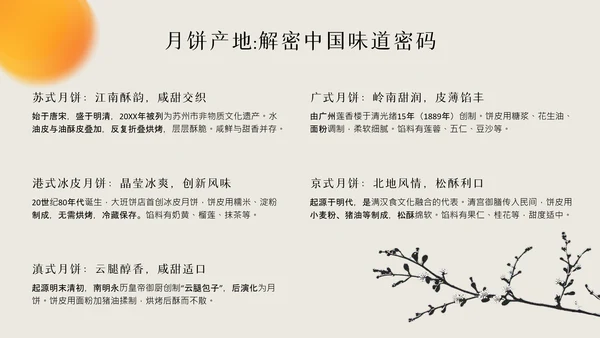 黄色国风简约中国传统配色中秋节介绍PPT模板