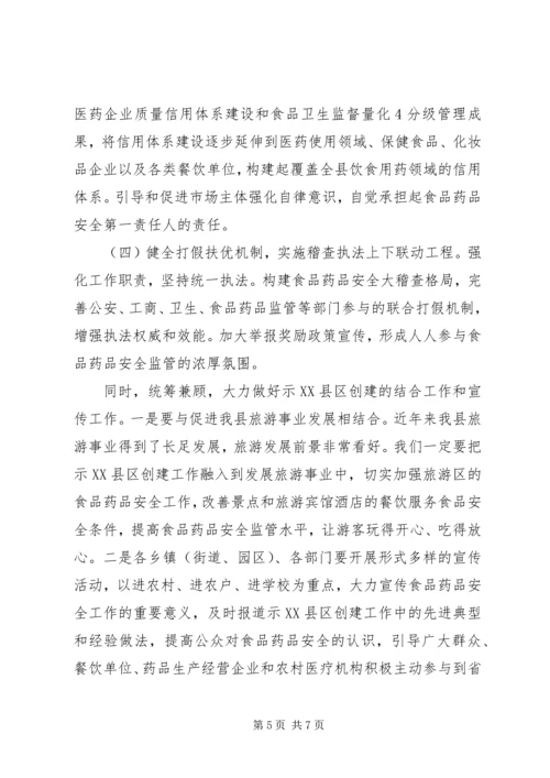 分管区长在全区创建国家药品安全示范区工作督查会议上的讲话范文 (2).docx