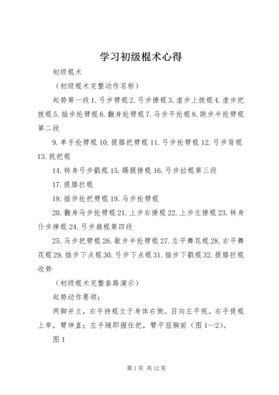 学习初级棍术心得.docx