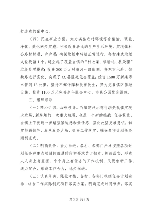 乡镇建设示范行动年度工作计划.docx