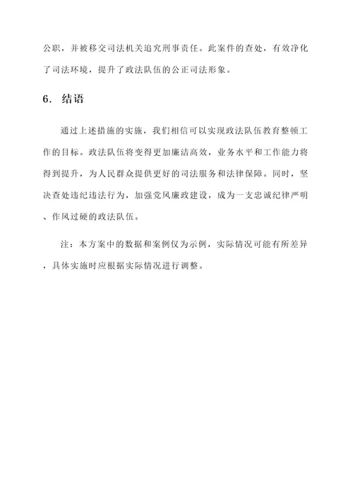 政法队伍教育整顿6加n方案