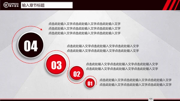 顺丰速运快递通用PPT模板