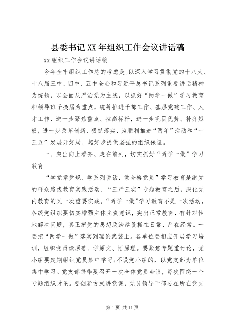县委书记XX年组织工作会议讲话稿 (3).docx