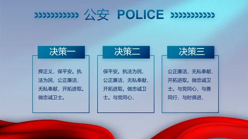 蓝色大气公安机关工作专题动态PPT