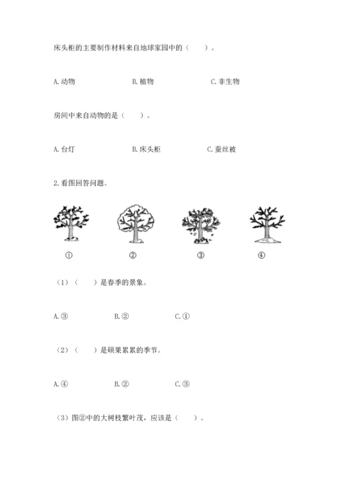 教科版科学二年级上册《期末测试卷》（研优卷）.docx